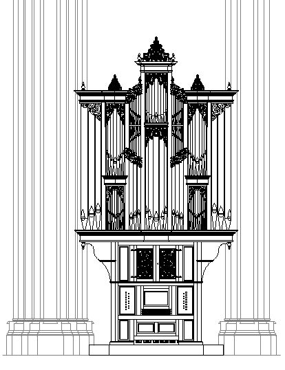 Projet d'orgue pour la Rdemption (Facteur d'orguer F. Desmottes, technicien-conseil F. Brottier)